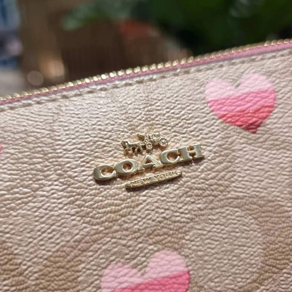 coach Nolita 19 In Signature Canvas With Stripe Heart Print CA796 - Picture 3 of 10